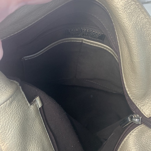 Laura Di Maggio Shiny Soft Geniune Leather Hobo - Picture 7 of 9